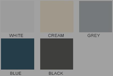 5 colours are available at this stage. Our accessories only come in grey colour.